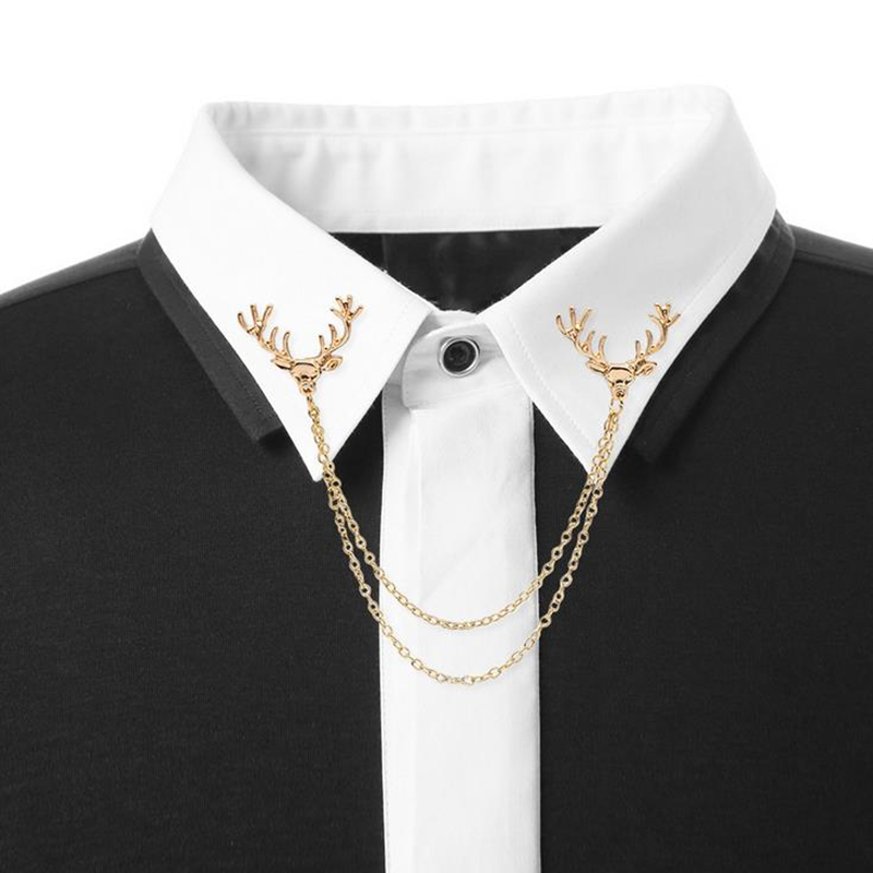 Brooches  Christmas Reindeer Gold Plated - 2