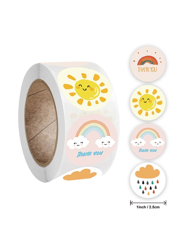 Etikett   Sun, rainbow   20pcs