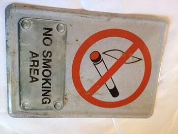 Plåtvykort ,  No smoking