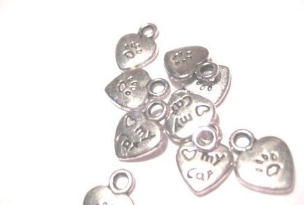 Charm "Love my cat"-- silver