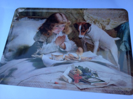 Plåtvykort , Tjej m hund