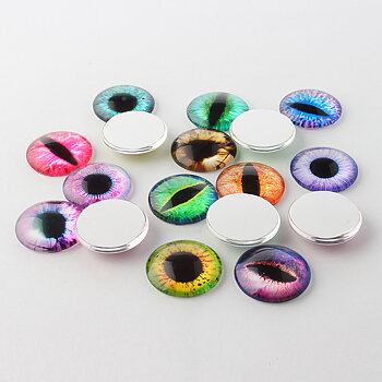 Cabochon/Camé i glas - Eye/Öga mix, 10mm