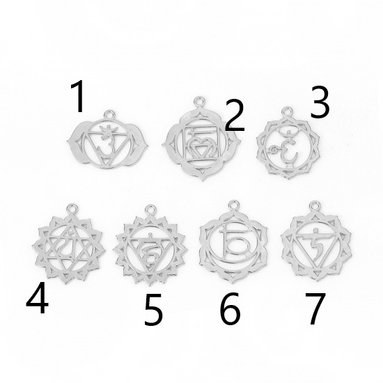 Charm -   Silver,   Chakra, Yoga healing, Swadisthana/ Svadhisthana (nr6)