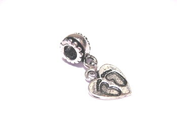 Bead / Pendant,  Footprints
