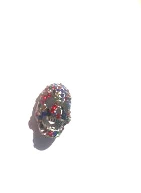 Döskalle 21mm , Silver m stenar, Multi