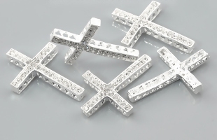 Black cross  - strass, clear