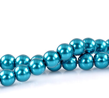 Waxed Glass Beads 4mm Petrol
