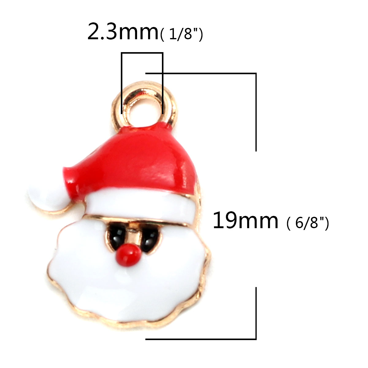 Charm enameld santa claus - 2