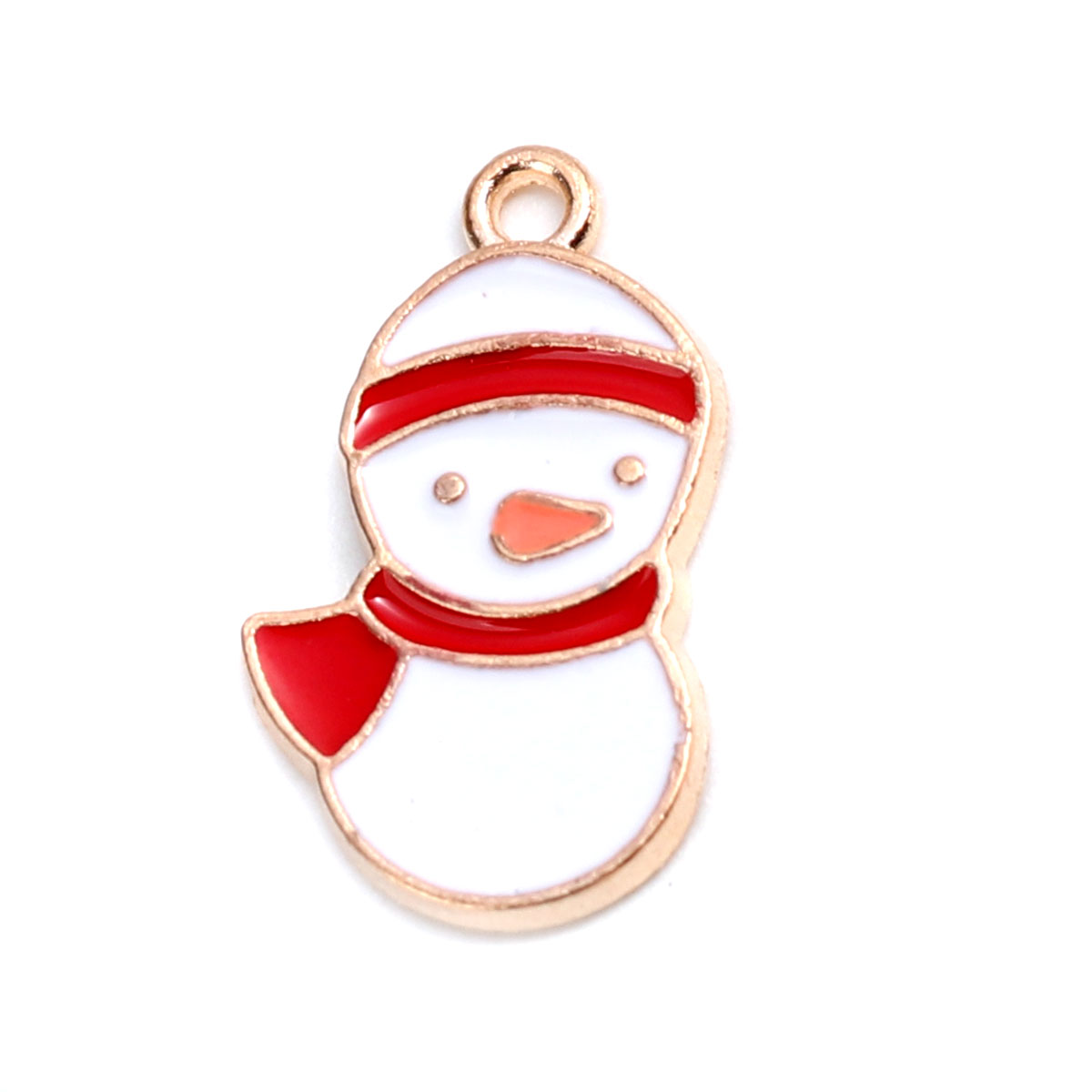 Charm enameld snowman