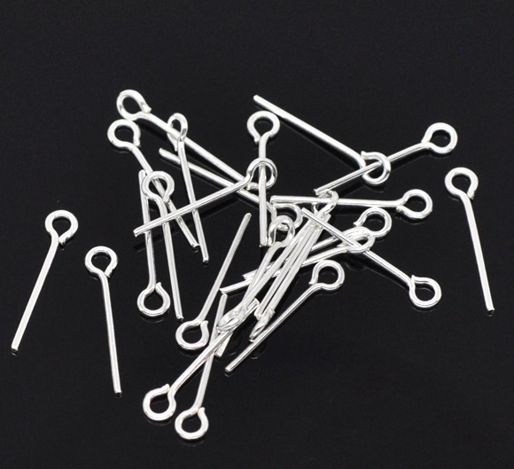 Eyepins, silver 2cm