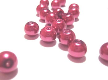 Vaxade Glaspärlor , 8mm  stark mauve