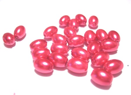 Vaxade Glaspärlor , Ris,  8mm,  Stark mauve