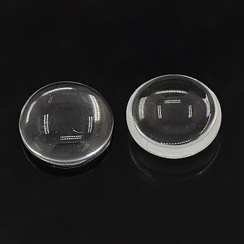 Cabochon i glas - Rund 10x5 mm