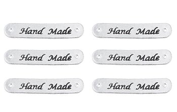 Handmade Faux Leather Garment Name Labels