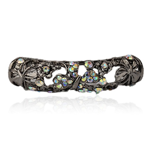 Strass  Tub LYX -stor - Gunmetal m rhinestones, clear AB