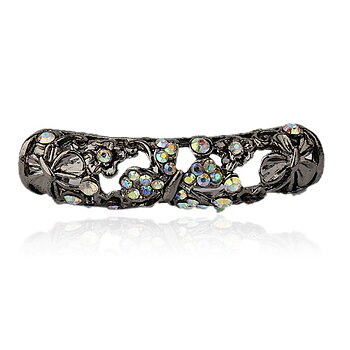 Strass  Tub LYX -stor - Gunmetal m rhinestones, clear AB