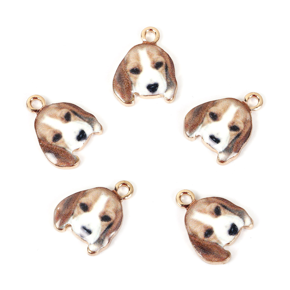 Charm   Enameld Dog, Basset - 2