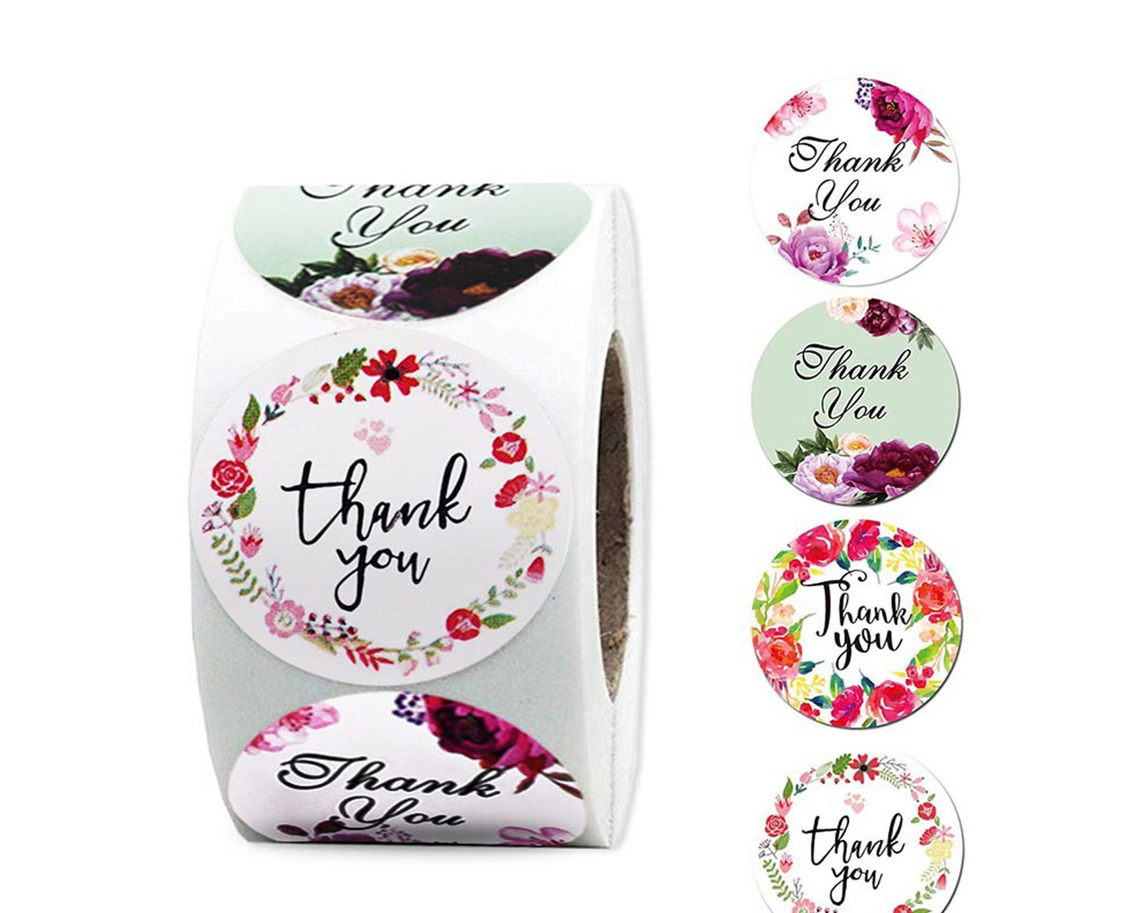 Etikett  "Thank you"  FLower 20pcs