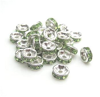 strass rondelle 6mm lt.green