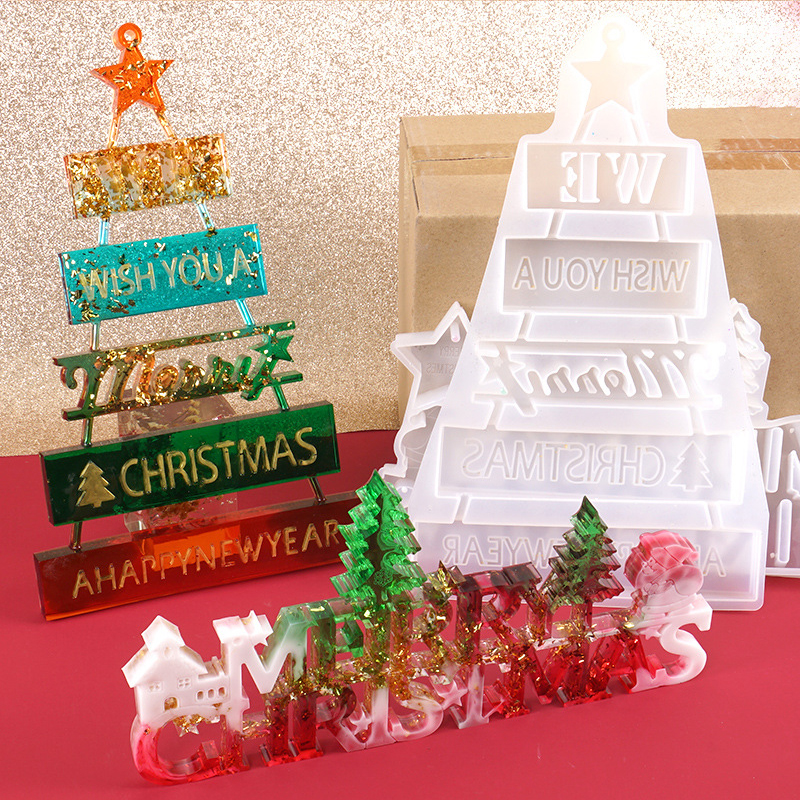 Gjutform  i silikon - We Wish You A Merry Christmas, A Happy New Year - 2