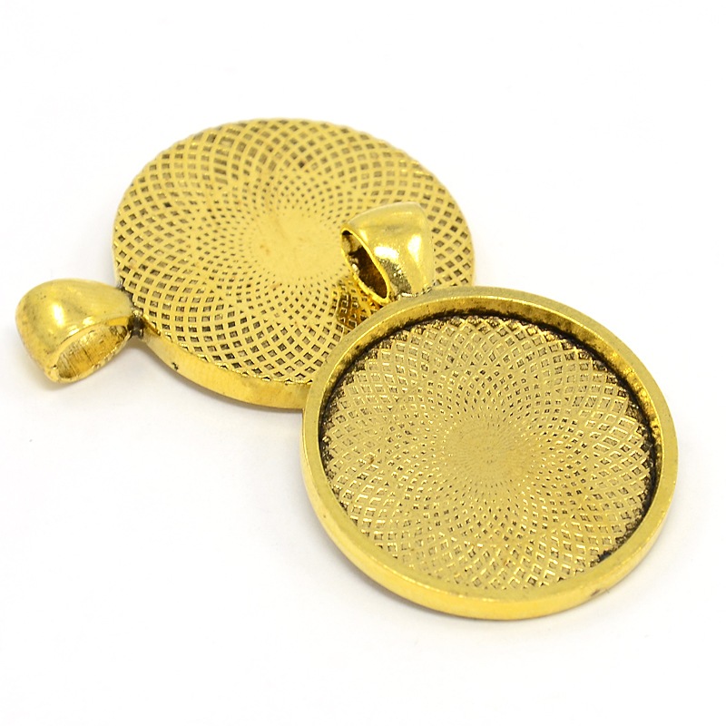 Cabochon/ 25mm, gold