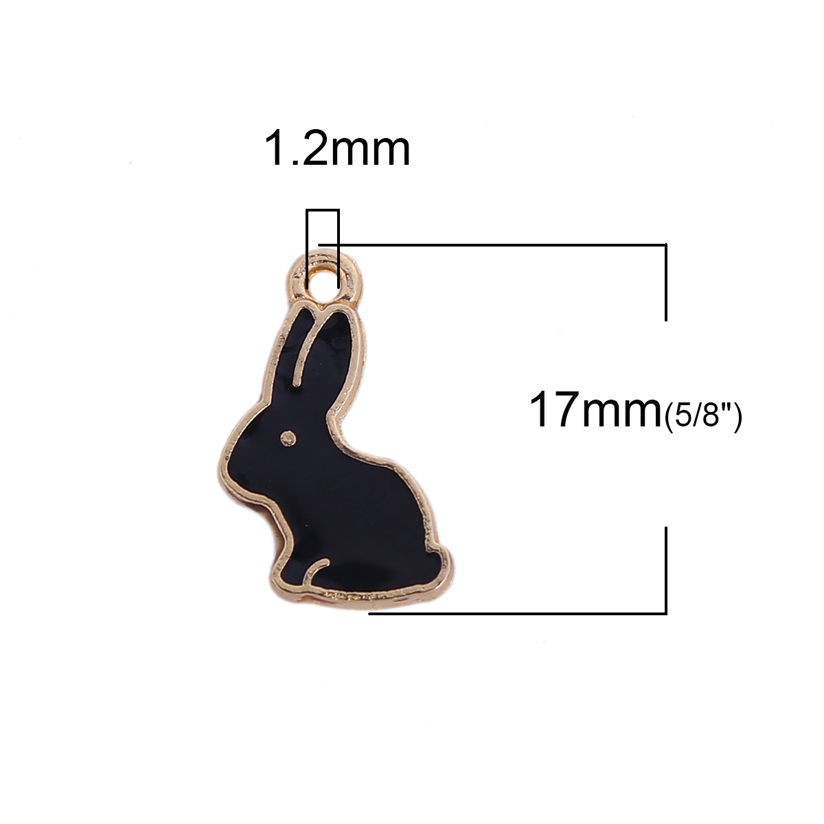 Charm -  Enameld Rabbit