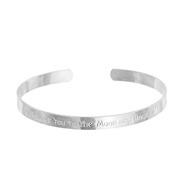 Bracelets Silver Plated   "I love you to the moon and back"