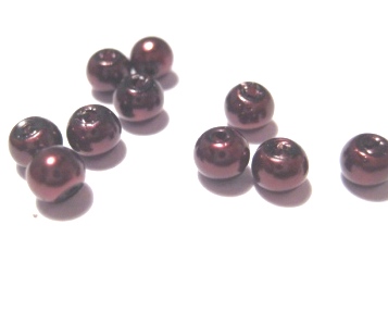 Vaxade Glaspärlor , 4mm  Mörkbrun