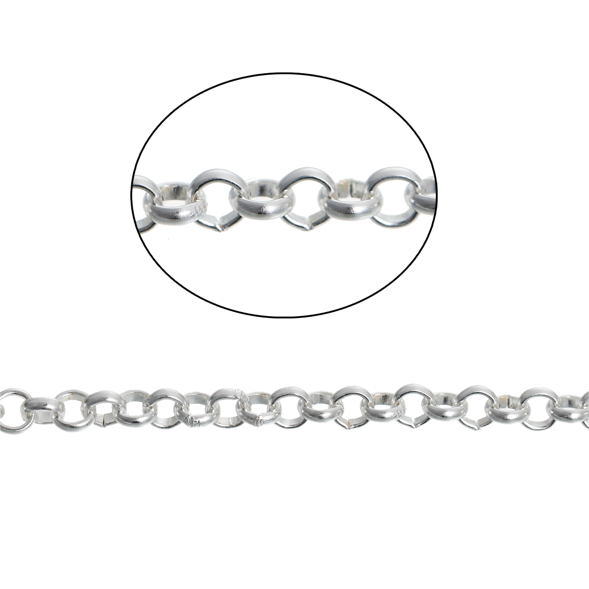 Ärtkedja 4mm, silver 1 m