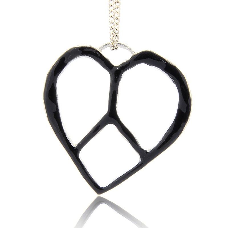 Charm   enameld heart 45mm Black