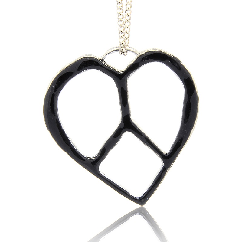 Charm   enameld heart 45mm Black - 2