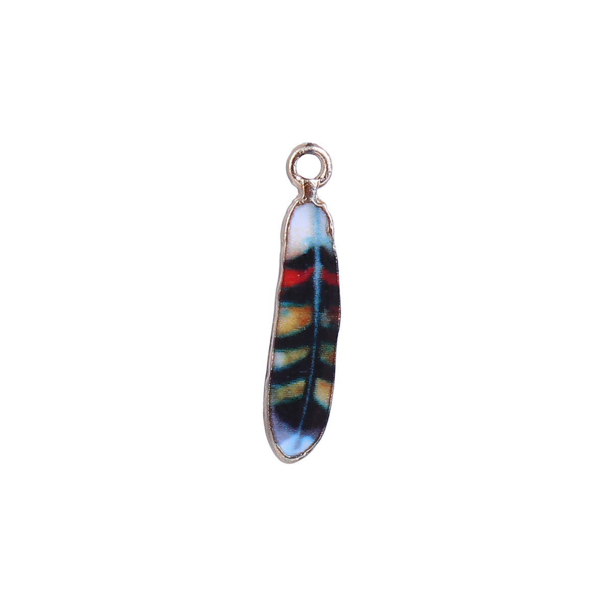 Charm   enameld feather