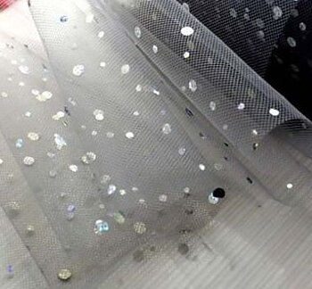 Tulle organza seguin grey