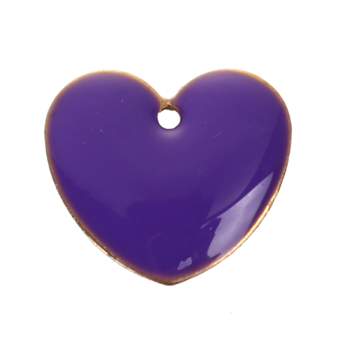 Charm  Enameld heart Purple