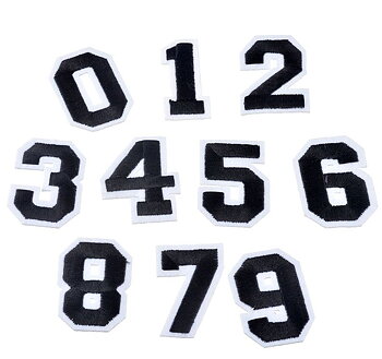 Patch Iron sew on Numbers 0-9