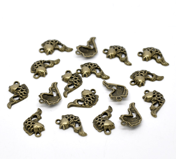 Charm  Bronze, Fish - 2