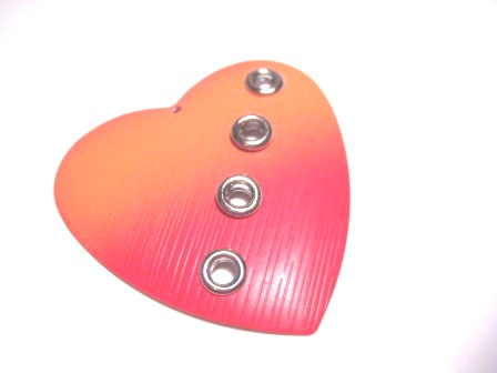 Berlock - Hjärta  orangeröd