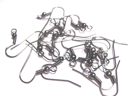 arrings, gunmetal, 5 pairs