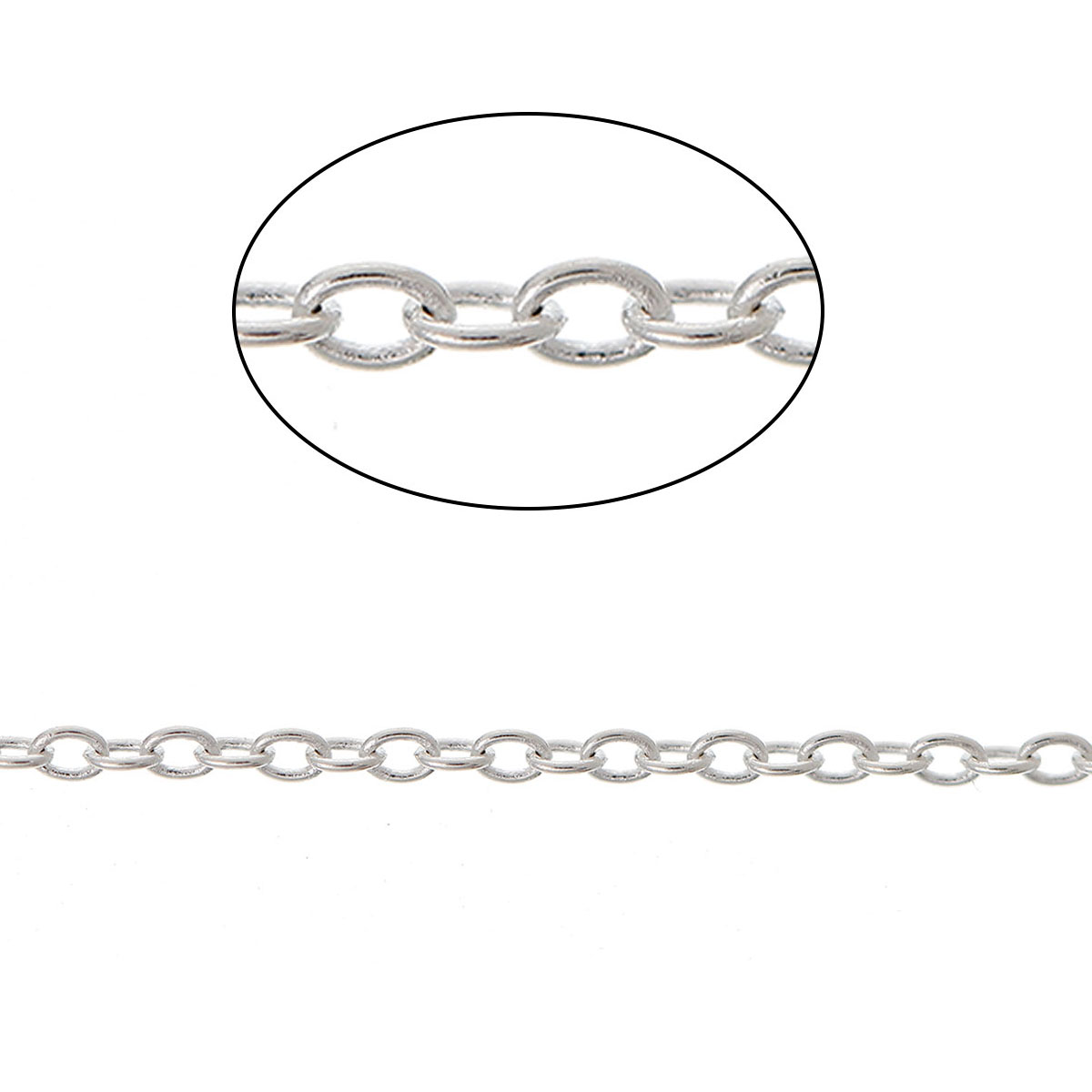 Soldered Link Cable Chain, 5m, 2x15mm