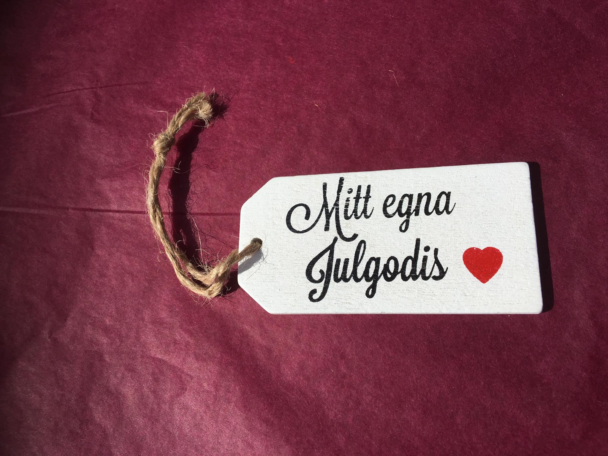 Wood tag - Mitt egna julgodis