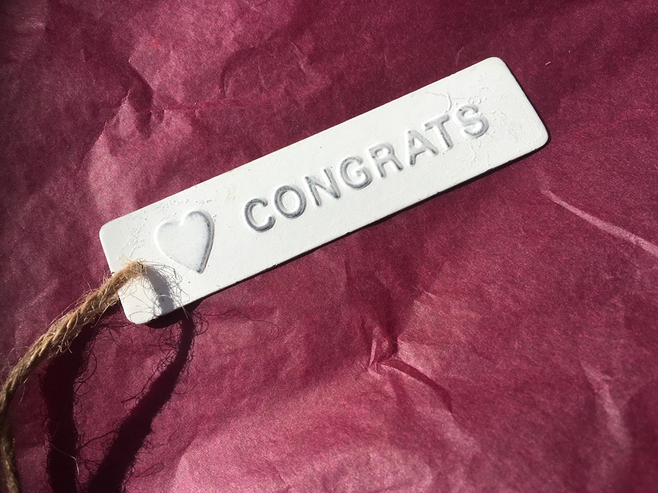 Metall tag-  Congrats