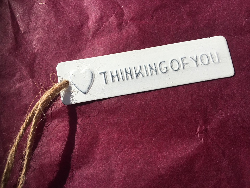 Metall tag-  Thinking of you