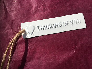 Metall tag-  Thinking of you