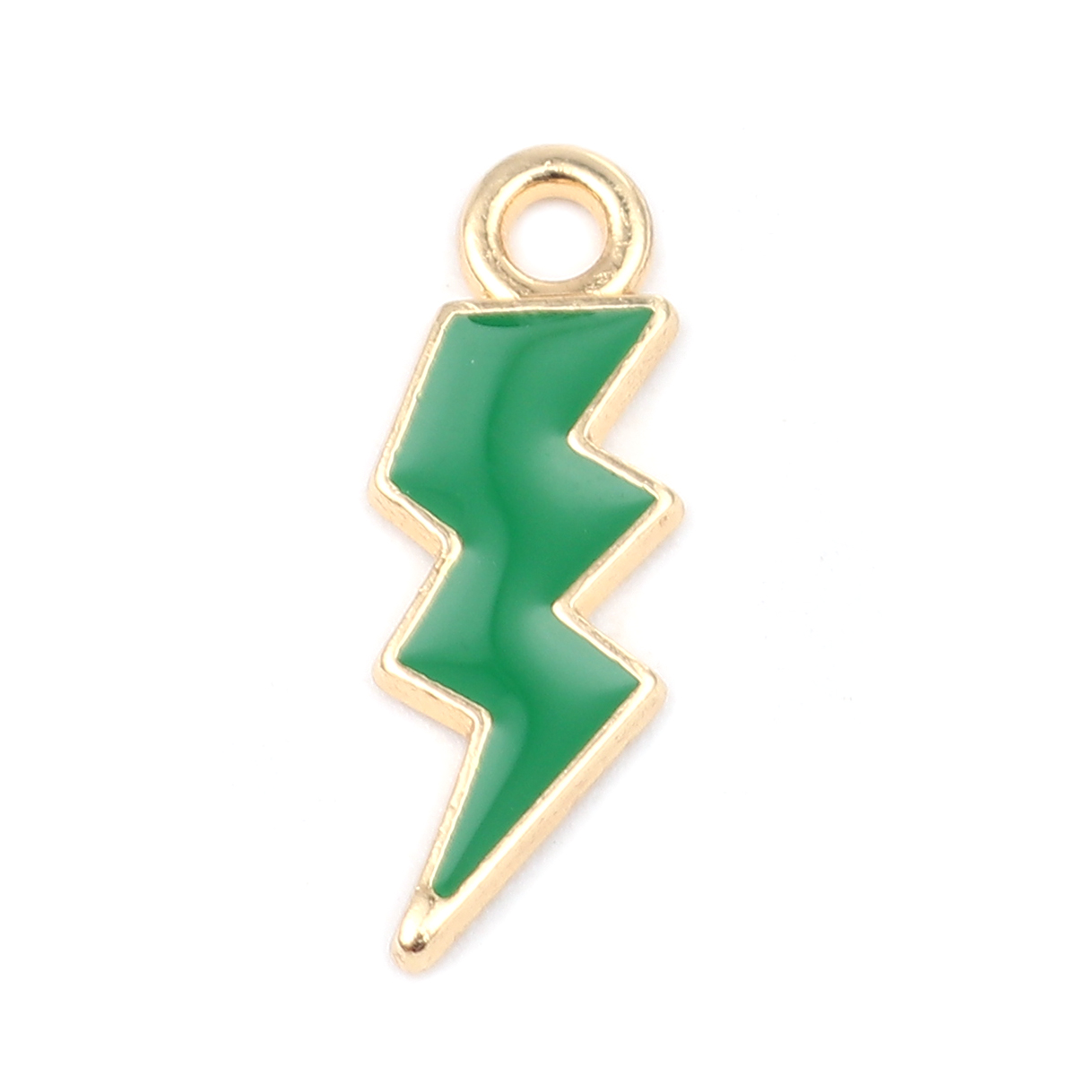 Charm  Enameld  ligtning , Green