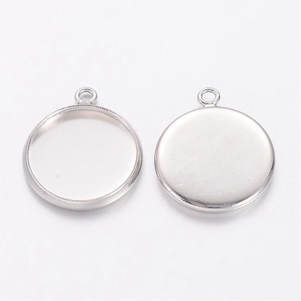Cabochon/  round platina 14,5mm