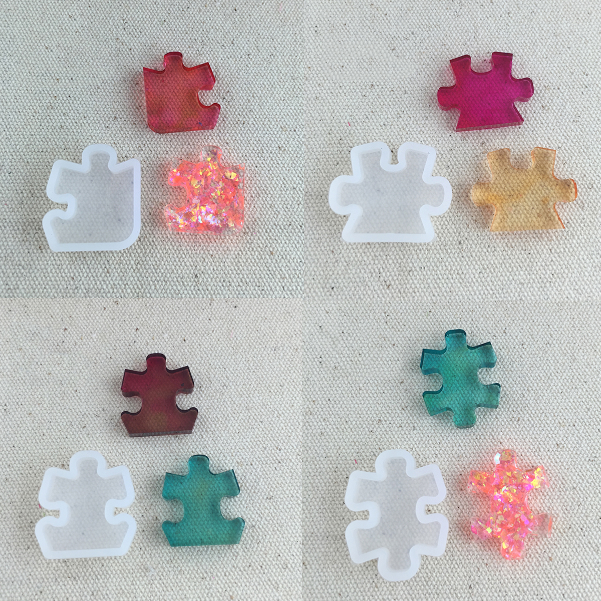 Silicone Resin Mold  Jigsaw nr 3 - 2