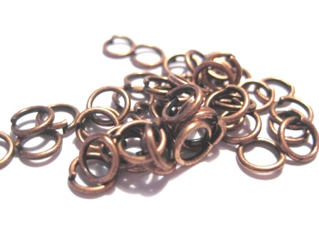 Jumprings, 6x0,9mm, Koppar