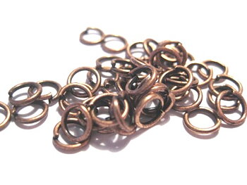 Jumprings, 6x0,9mm copper