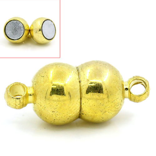 Magnetlås m ögla, Guld, 16x7mm