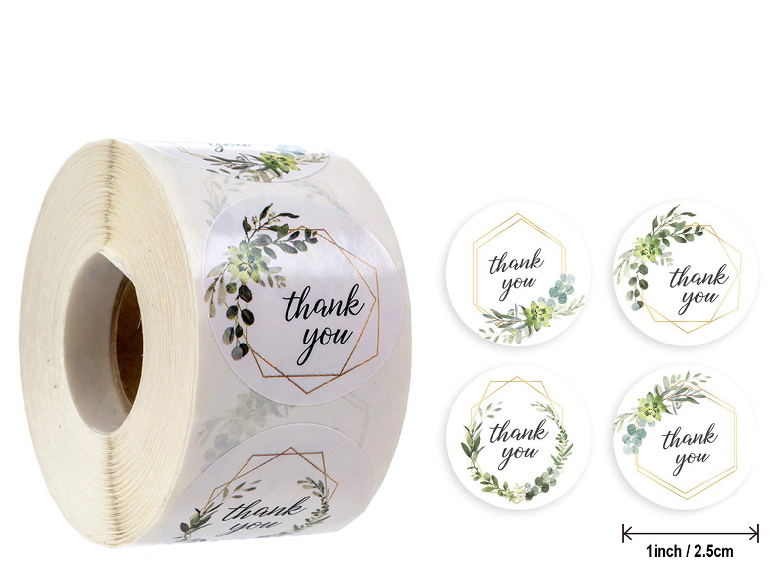 Etikett "Thank you", White. 20pcs